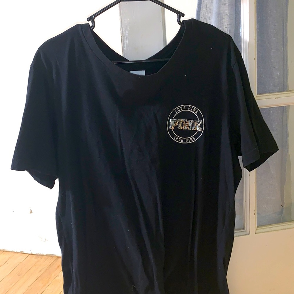 LARGE Victoria’s Secret Love Pink Bedazzled Tee